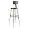 National Public Seating Black Hardboard Stool Back, 31-39"H 6230HB-10 - alternate 4